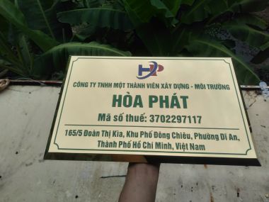 Gia Công Bảng Tên Công Ty, Bảng Số Nhà Inox Vàng Gương Chuyên Nghiệp Tại TP.HCM
