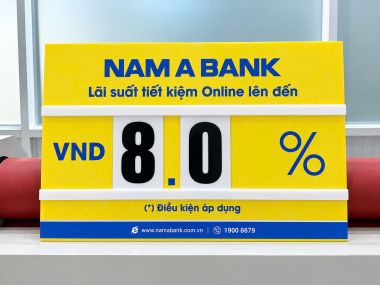 Hoàn Thiện Bảng Hiệu Quảng Cáo Tại Quầy Nam A Bank
