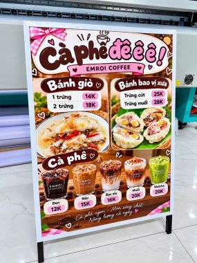 Mẫu Bảng Hiệu Chữ A Quảng Cáo Menu Cà Phê, Đồ Ăn Sáng Đẹp Mắt